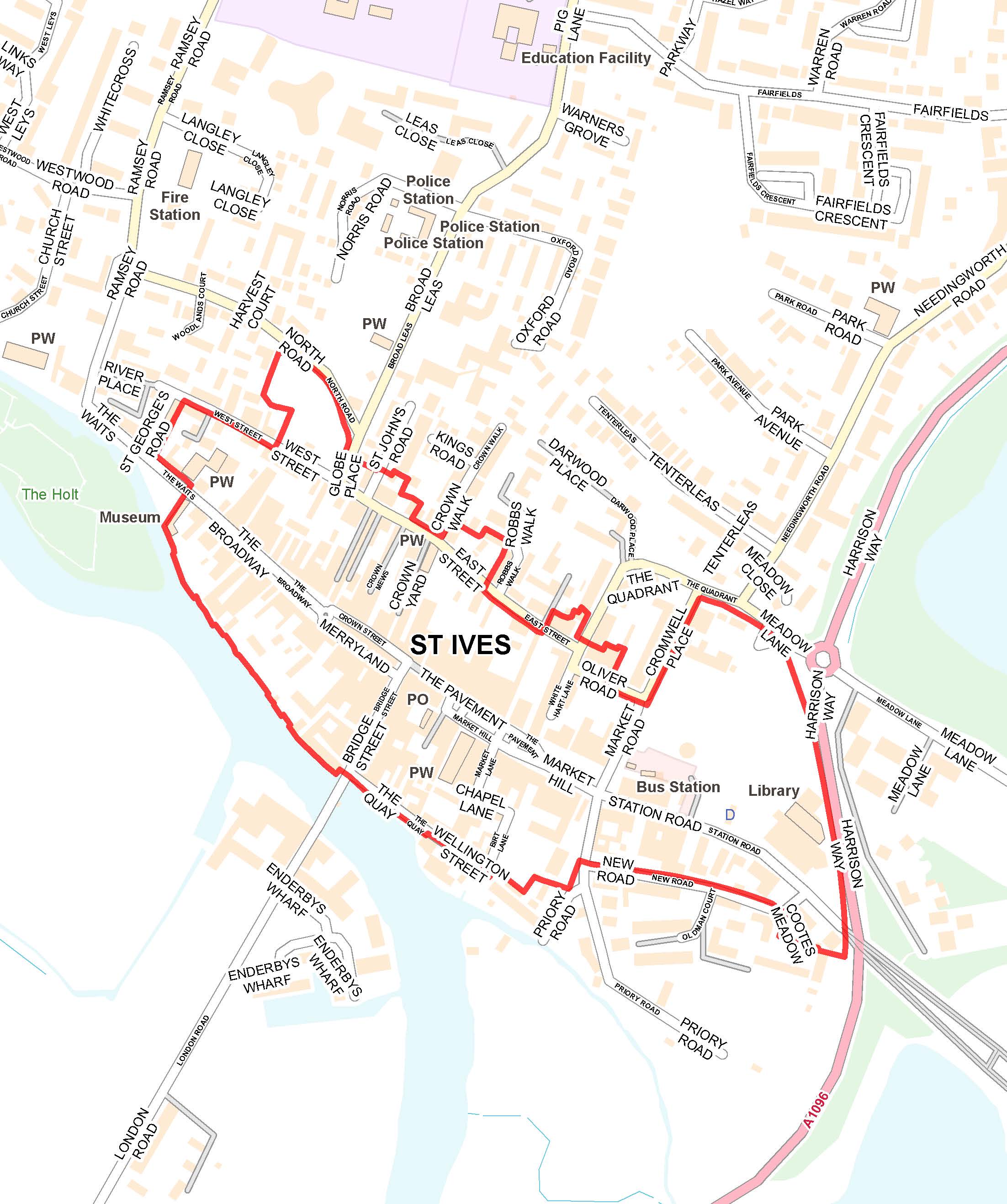 St Ives boundary map